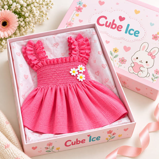 Girls Muslin Crinkle Frocks