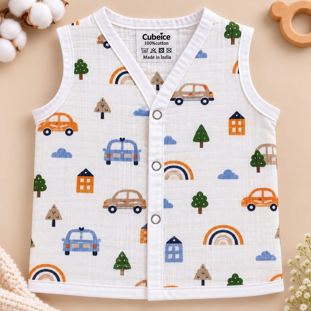 Muslin Button Jablas – Unisex Baby Top Wear