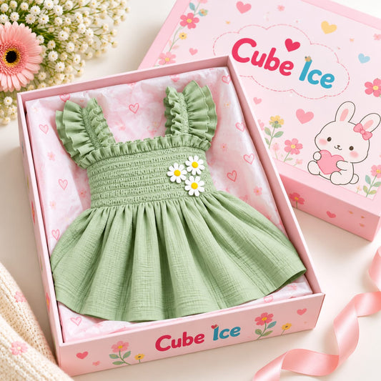 Girls Muslin Crinkle Frocks