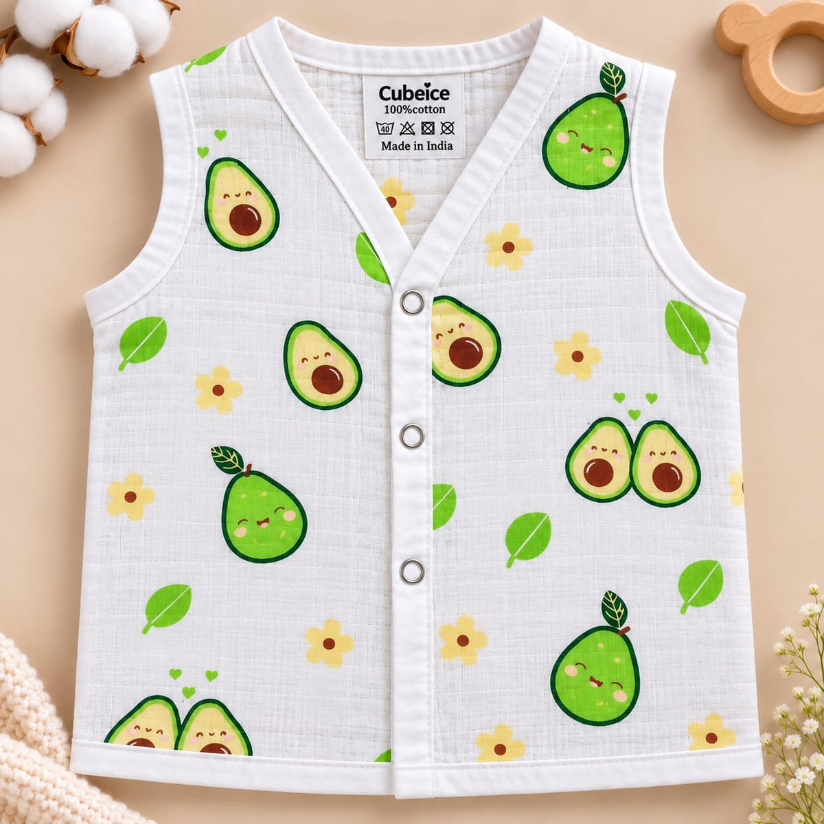 Muslin Button Jablas – Unisex Baby Top Wear